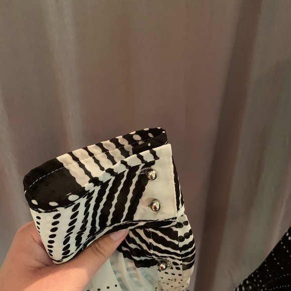 NY Collection Long Sleeve Blouse; Vneck - Picture 2 of 5